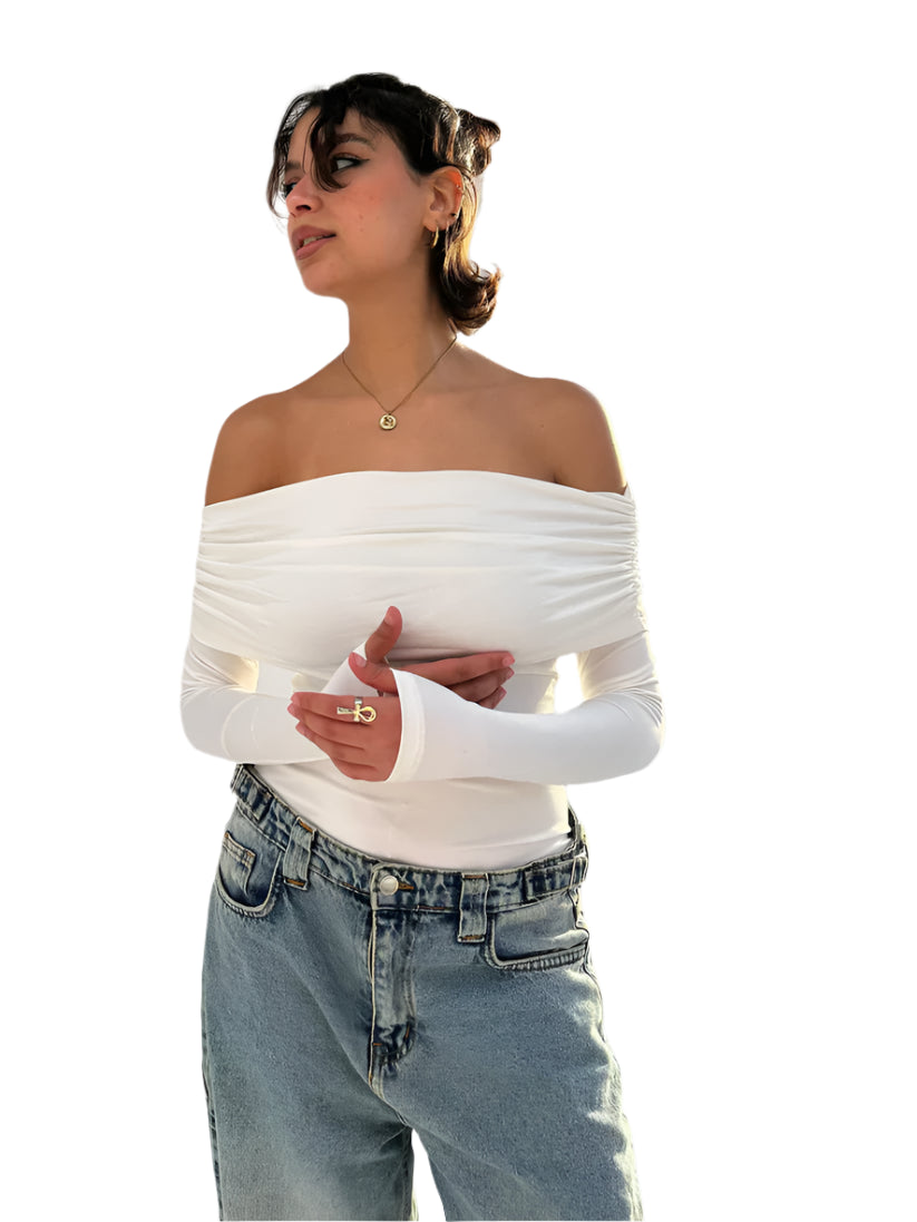 Off-Shoulder Full Sleeve Top