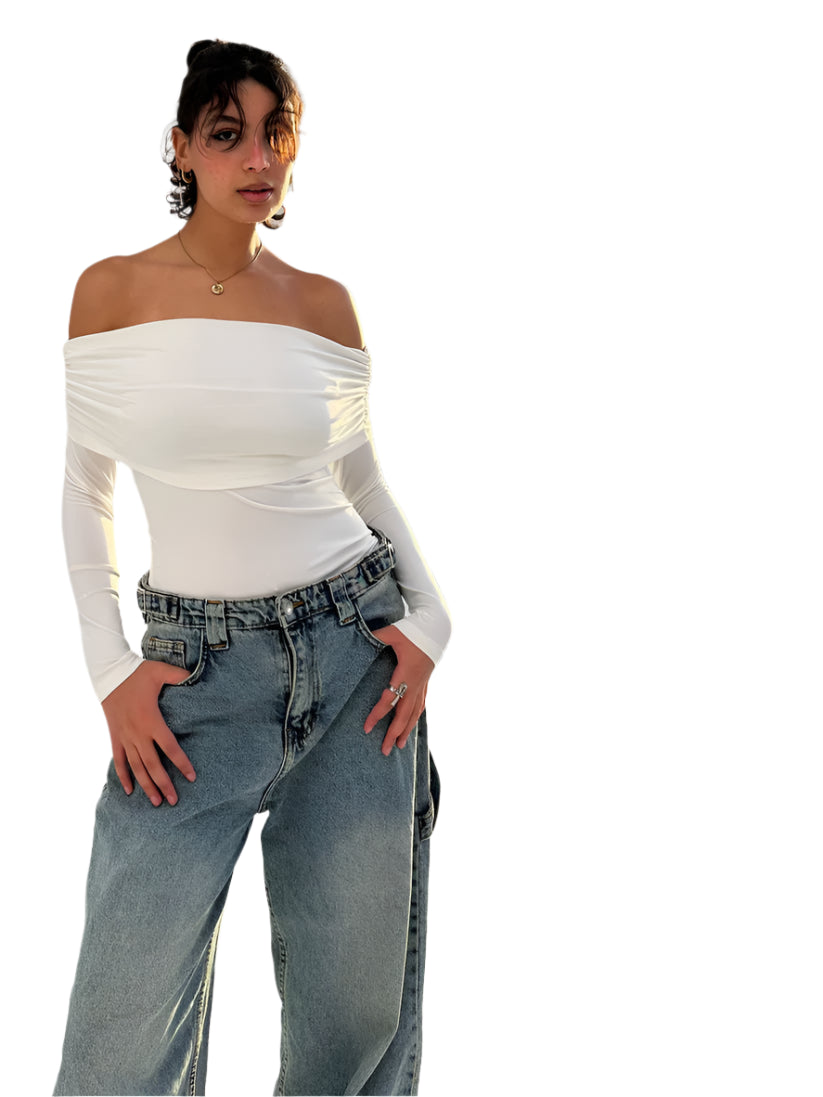 Off-Shoulder Full Sleeve Top