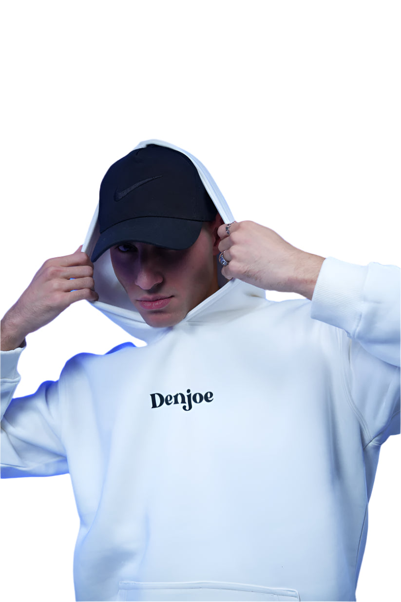 “Let your spirit fly” Printed Oversized Hoodie white
