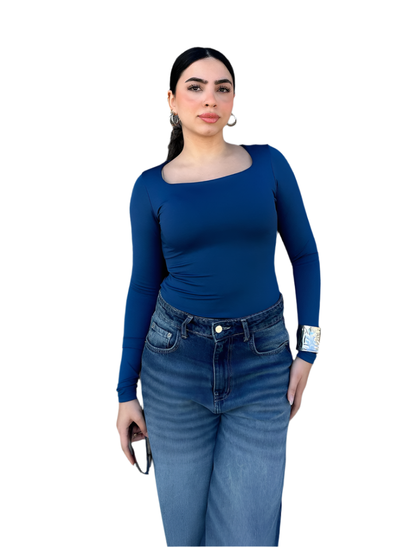 Square Neck Full Sleeve Bodysuit