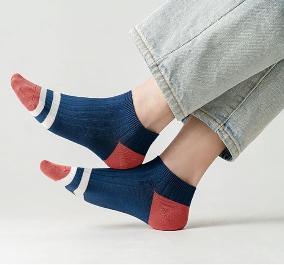 Mens Casual Ankle Socks Set Of 5 Socks