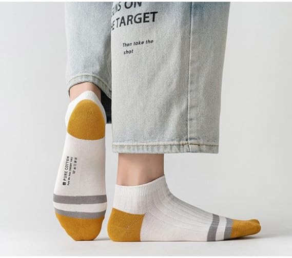 Mens Casual Ankle Socks Set Of 5 Socks