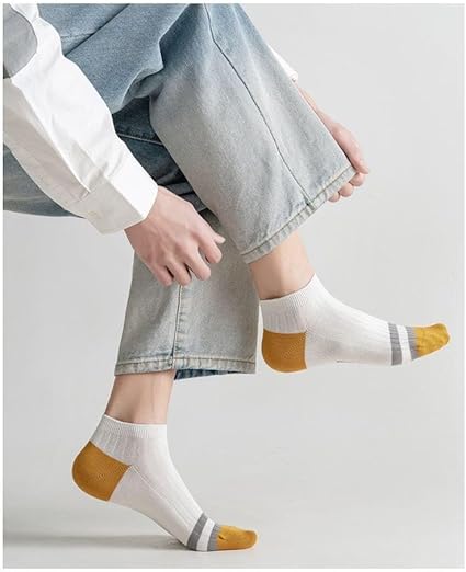 Mens Casual Ankle Socks Set Of 5 Socks