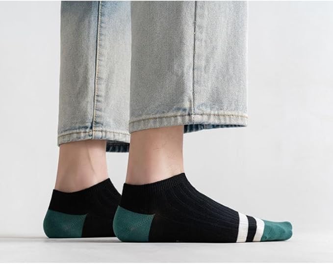Mens Casual Ankle Socks Set Of 5 Socks