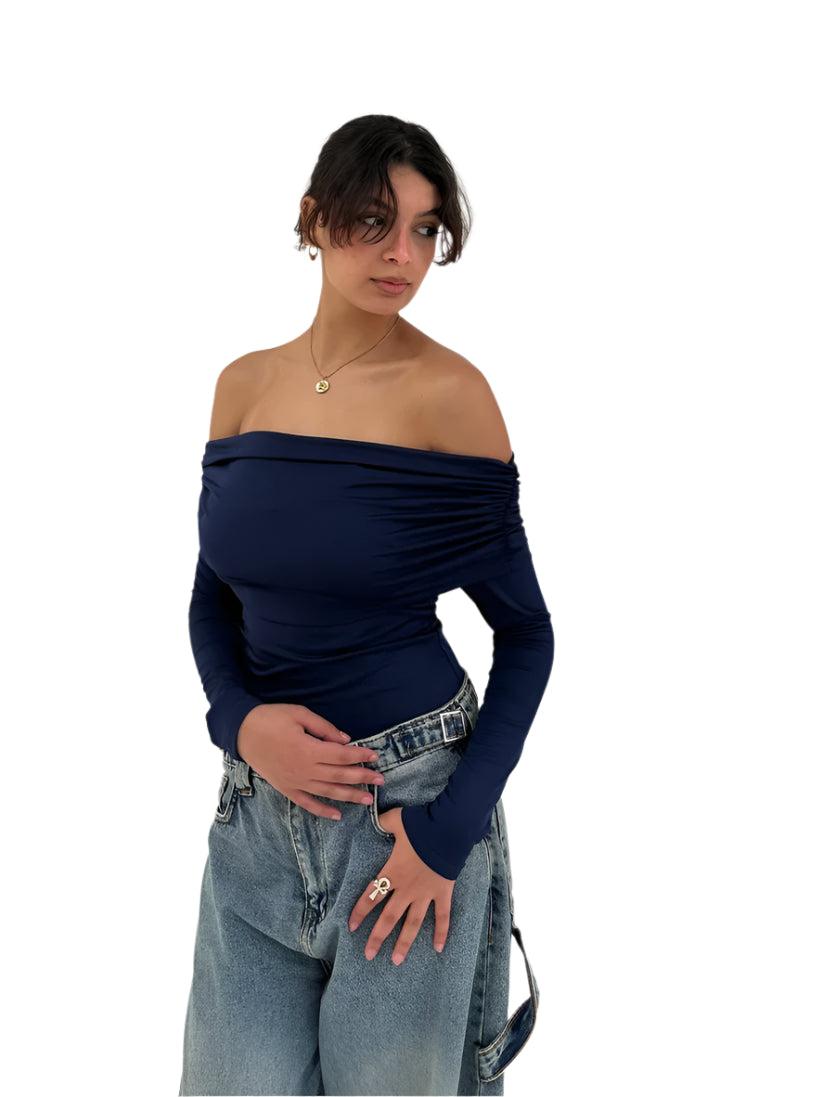Off-Shoulder Full Sleeve Top