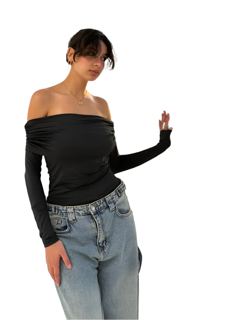 Off-Shoulder Full Sleeve Top