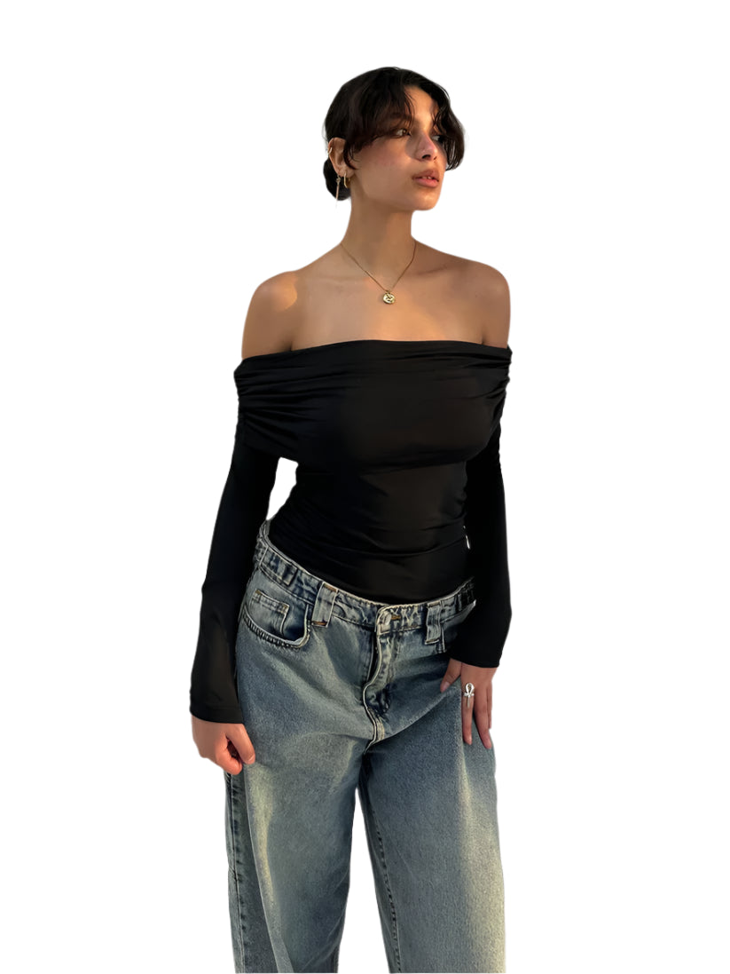 Off-Shoulder Full Sleeve Top
