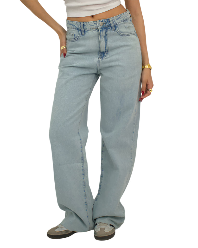 Straight Fit Denim - Ice Blue