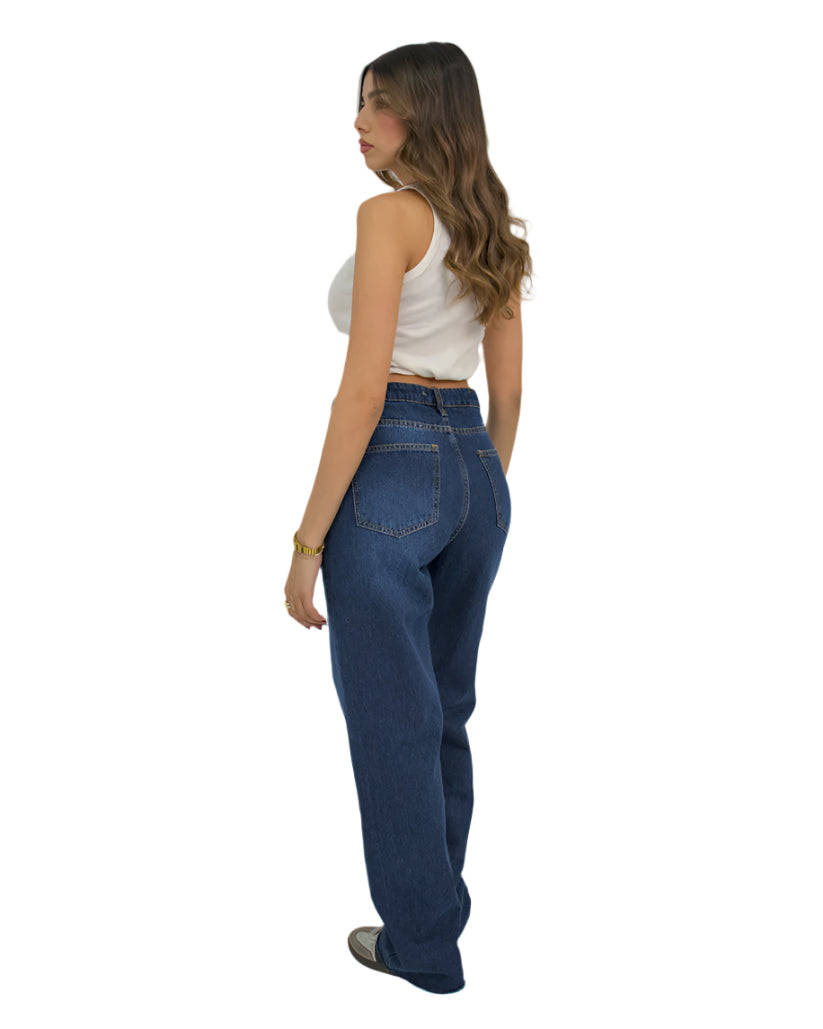 Straight Fit Denim -Dark Blue