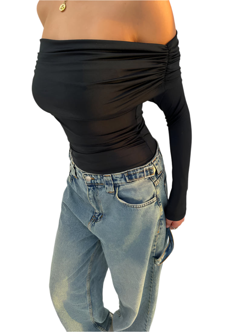 Off-Shoulder Full Sleeve Top