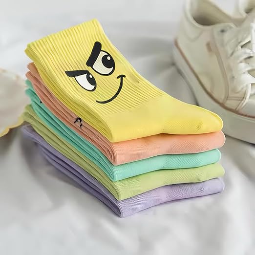 Funny Cotton Socks Set Cotton Socks for Women Men 5 Pairs
