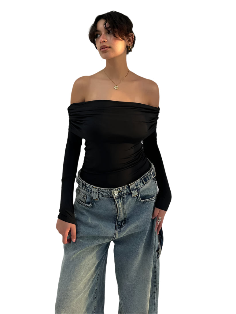 Off-Shoulder Full Sleeve Top