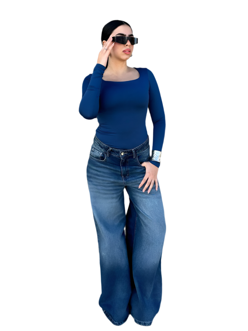 Square Neck Full Sleeve Bodysuit