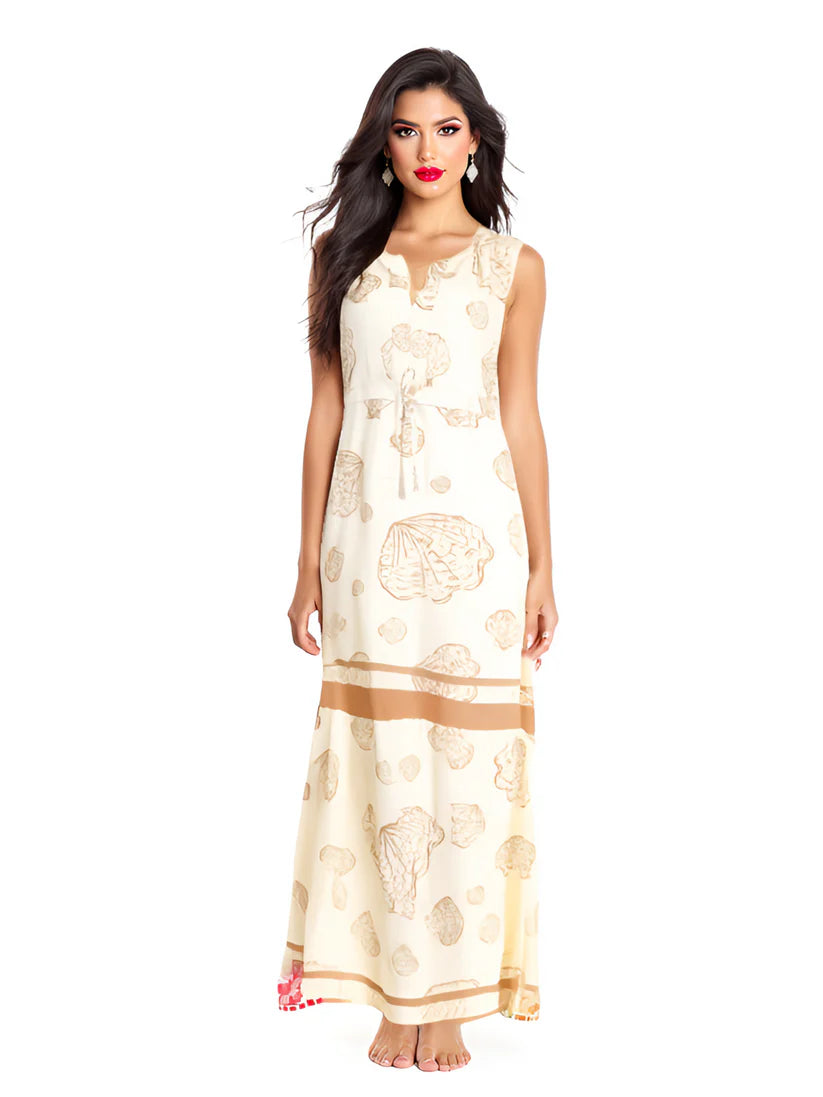 White Printed Dress