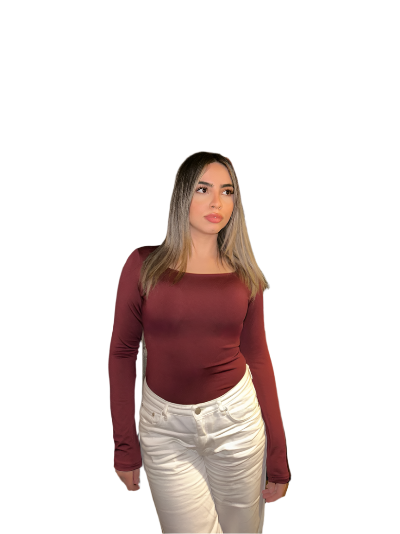 Square Neck Full Sleeve Bodysuit