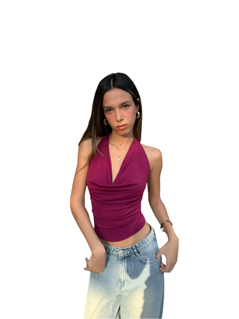 Black Halter top