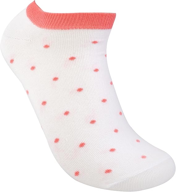 Womens Pack of 3 Lycra Ankle Casual Dots Socks