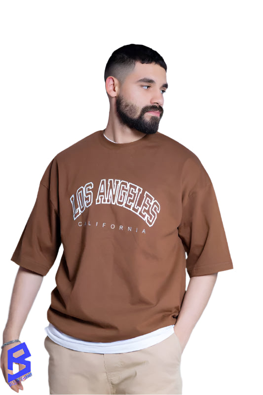 Los Angeles brown t-shirt
