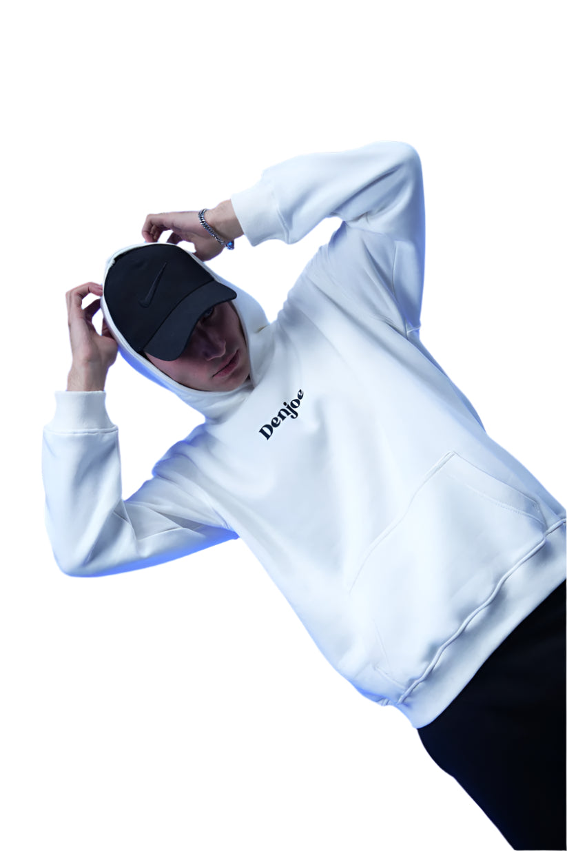 “Let your spirit fly” Printed Oversized Hoodie white