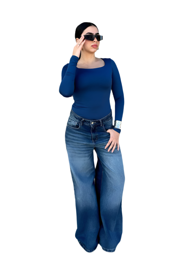 Square Neck Full Sleeve Bodysuit