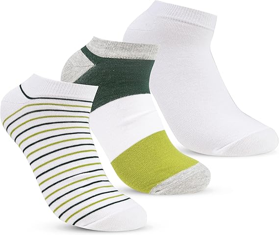 Mens Pack of 3 Lycra Ankle Casual Socks