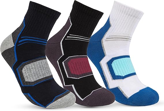 Mens Pack of 3 Half Terry L-Shape Casual Socks