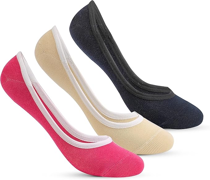 Womens Pack of 3 Secret Plain Casual Socks