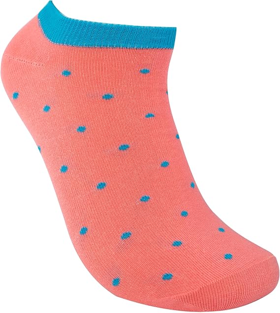 Womens Pack of 3 Lycra Ankle Casual Dots Socks
