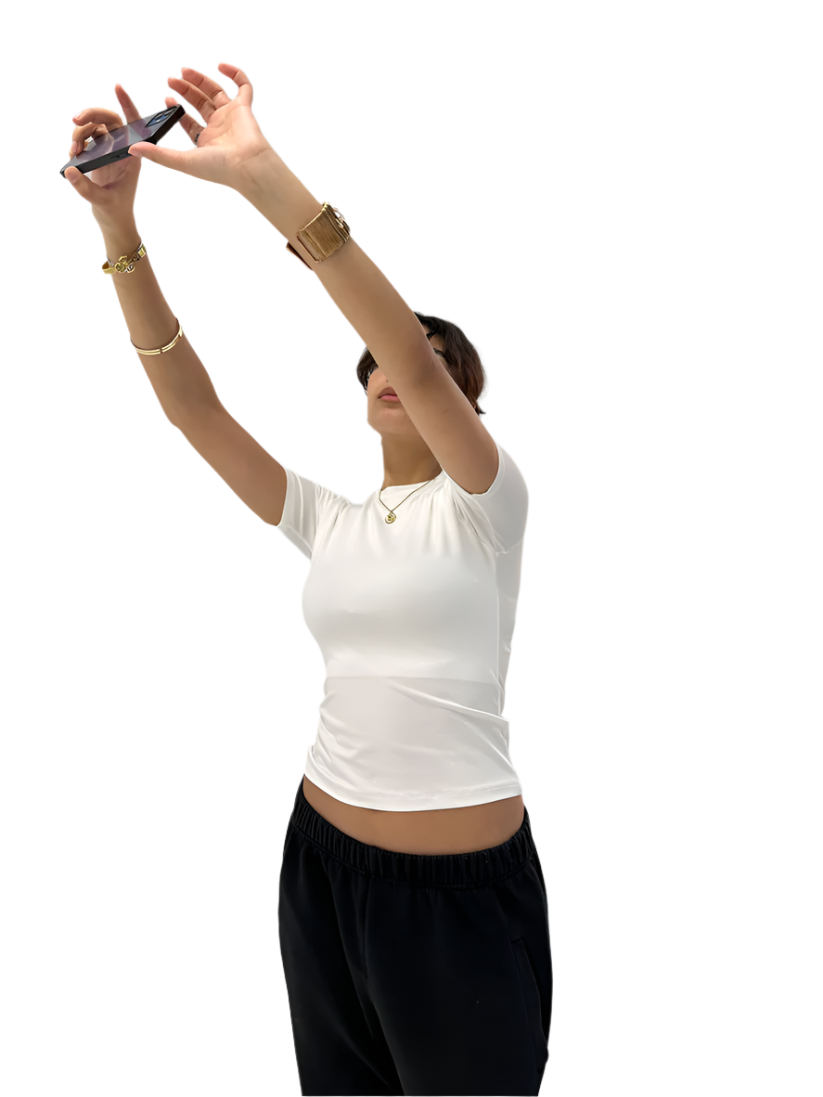 Royal Blue Sleek Half Sleeve Top