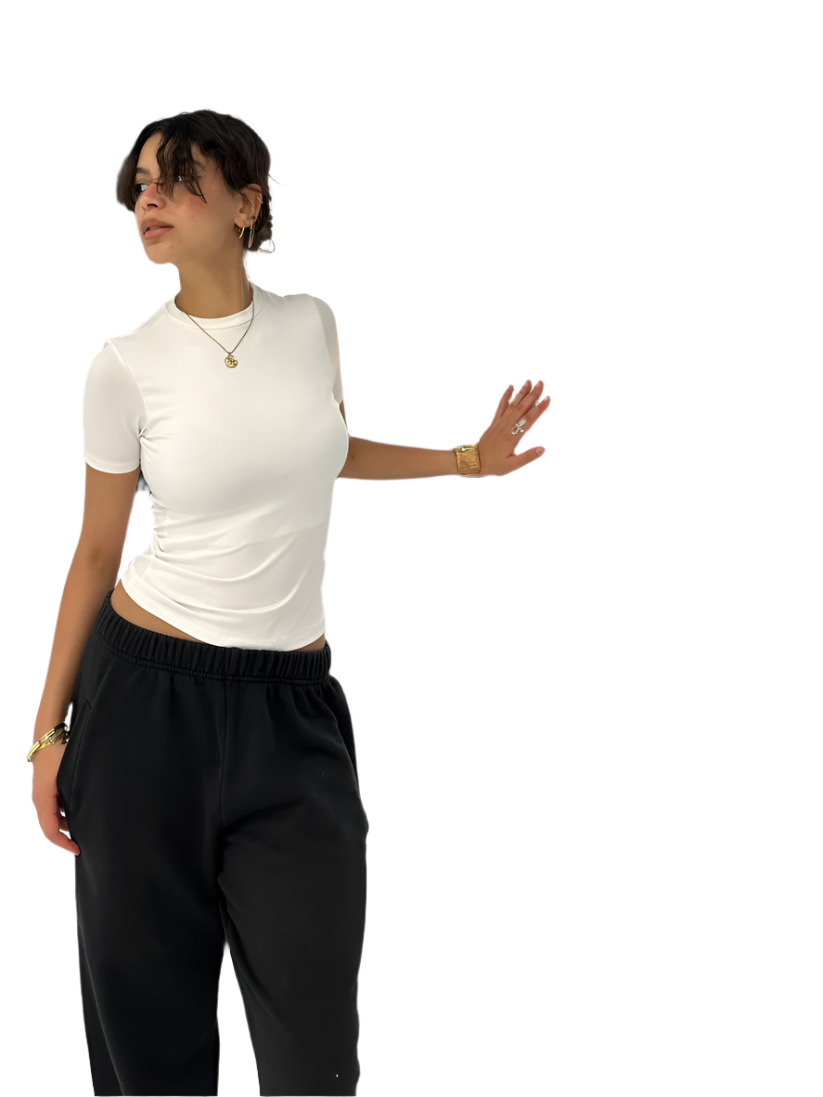 Royal Blue Sleek Half Sleeve Top
