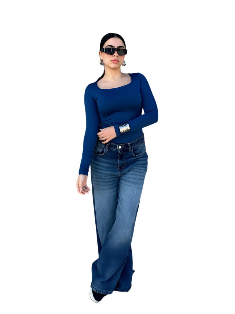 Square Neck Full Sleeve Bodysuit