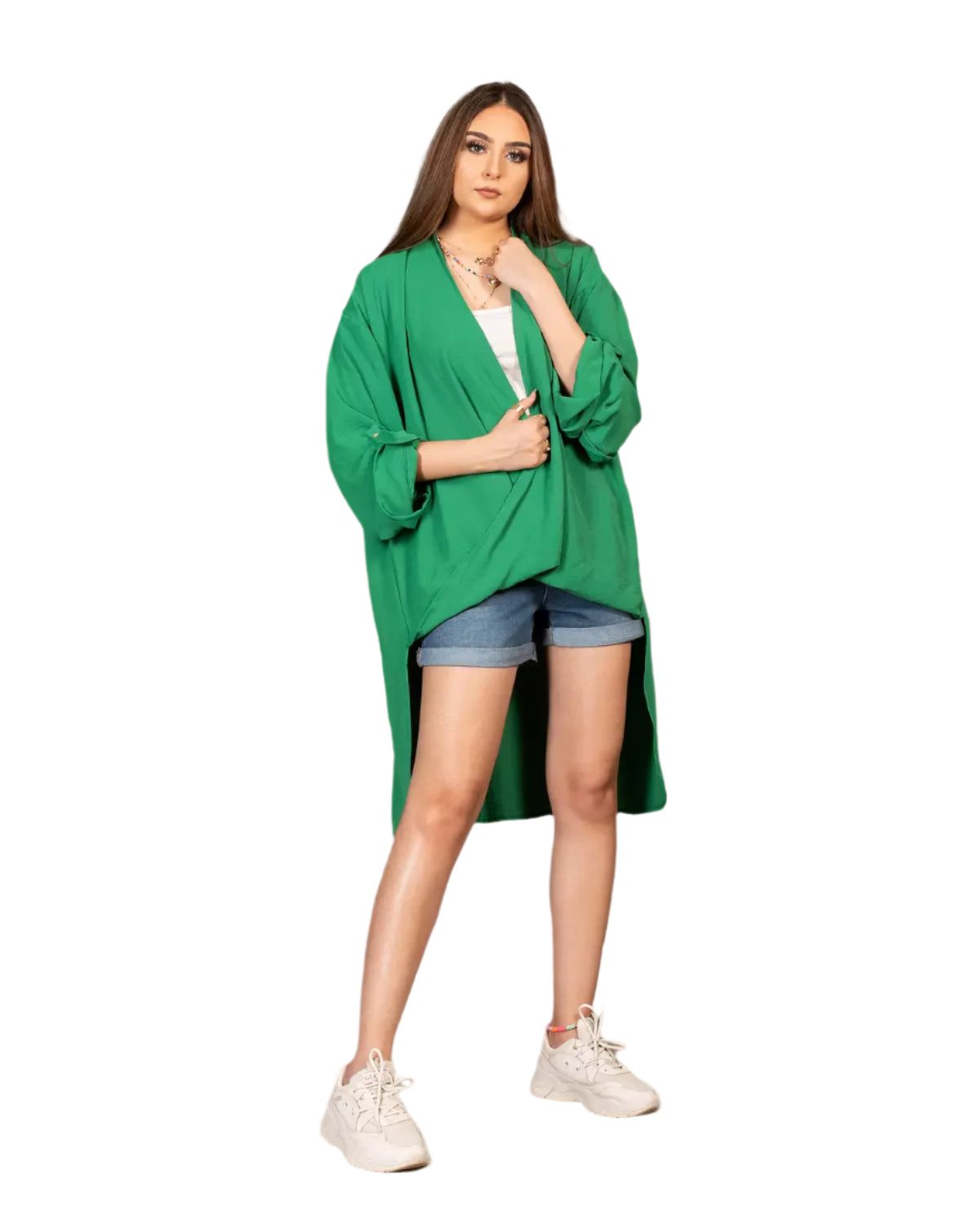 Linen wrap blouse