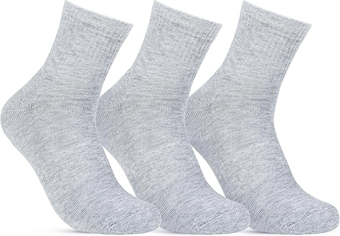 Womens Pack of 3 Half Terry High L-Shape Casual Socks