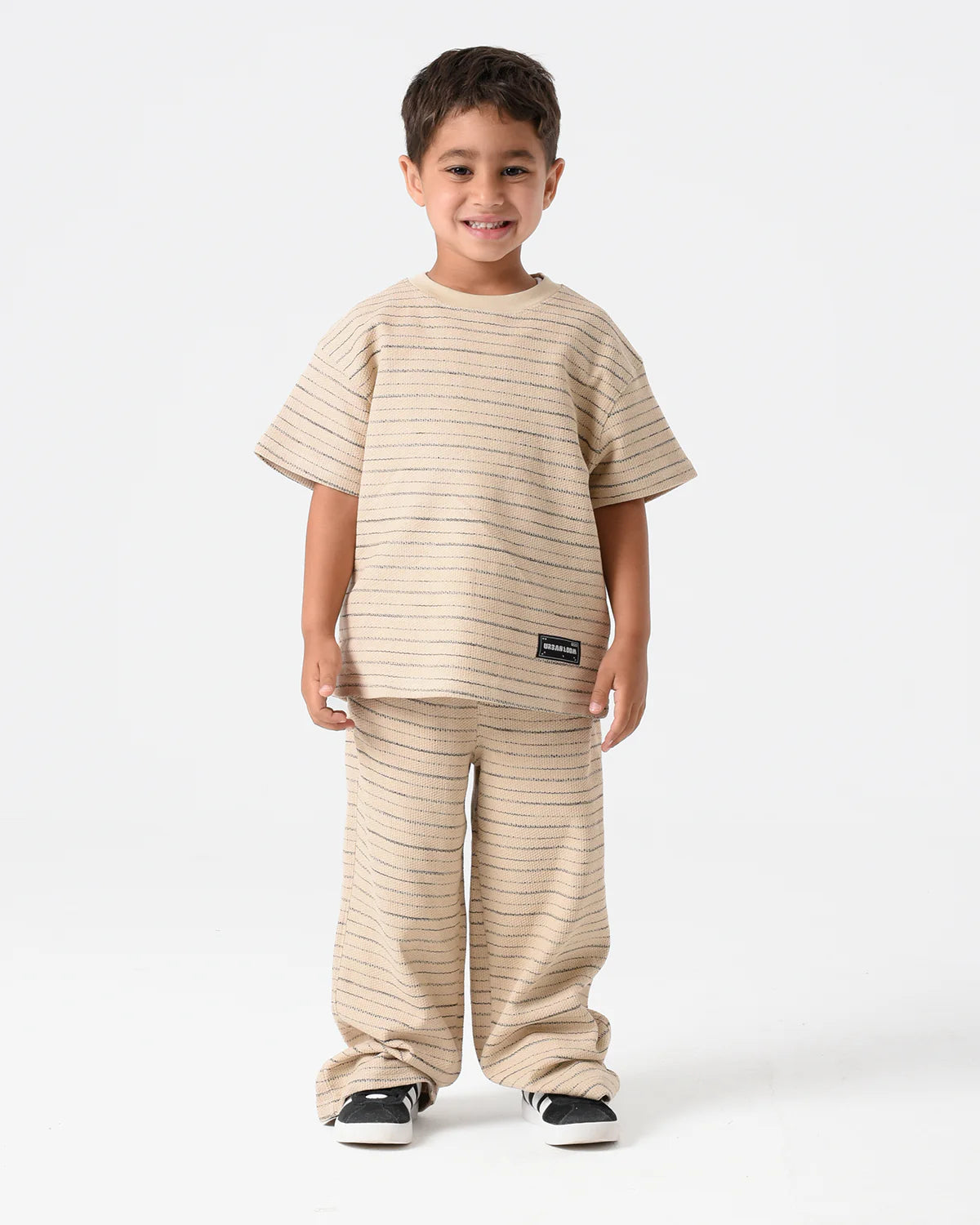 Beige Jacquard Vibe Set