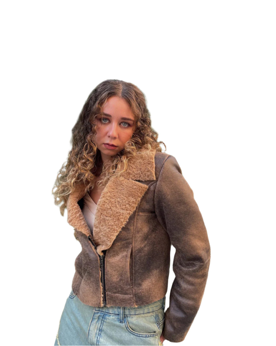 Fur-lined Leather Jacket