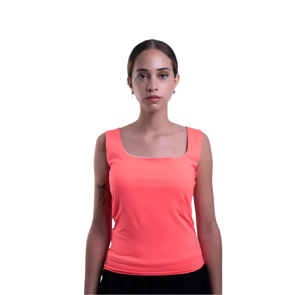 Square-neck tank top