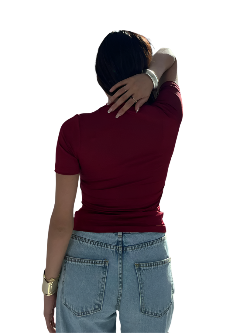 Royal Blue Sleek Half Sleeve Top