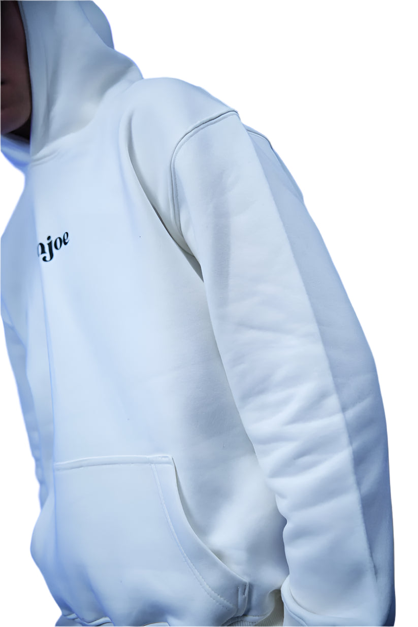 “Let your spirit fly” Printed Oversized Hoodie white