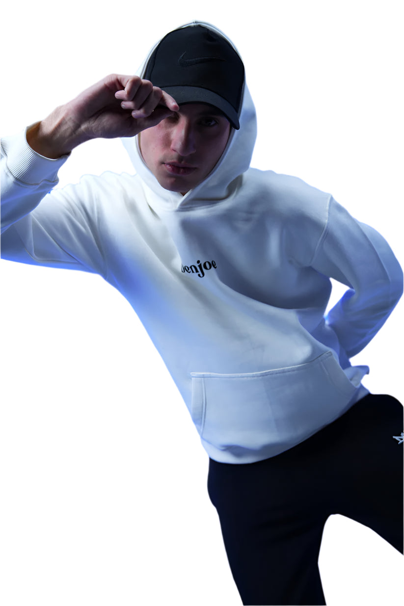 “Let your spirit fly” Printed Oversized Hoodie white
