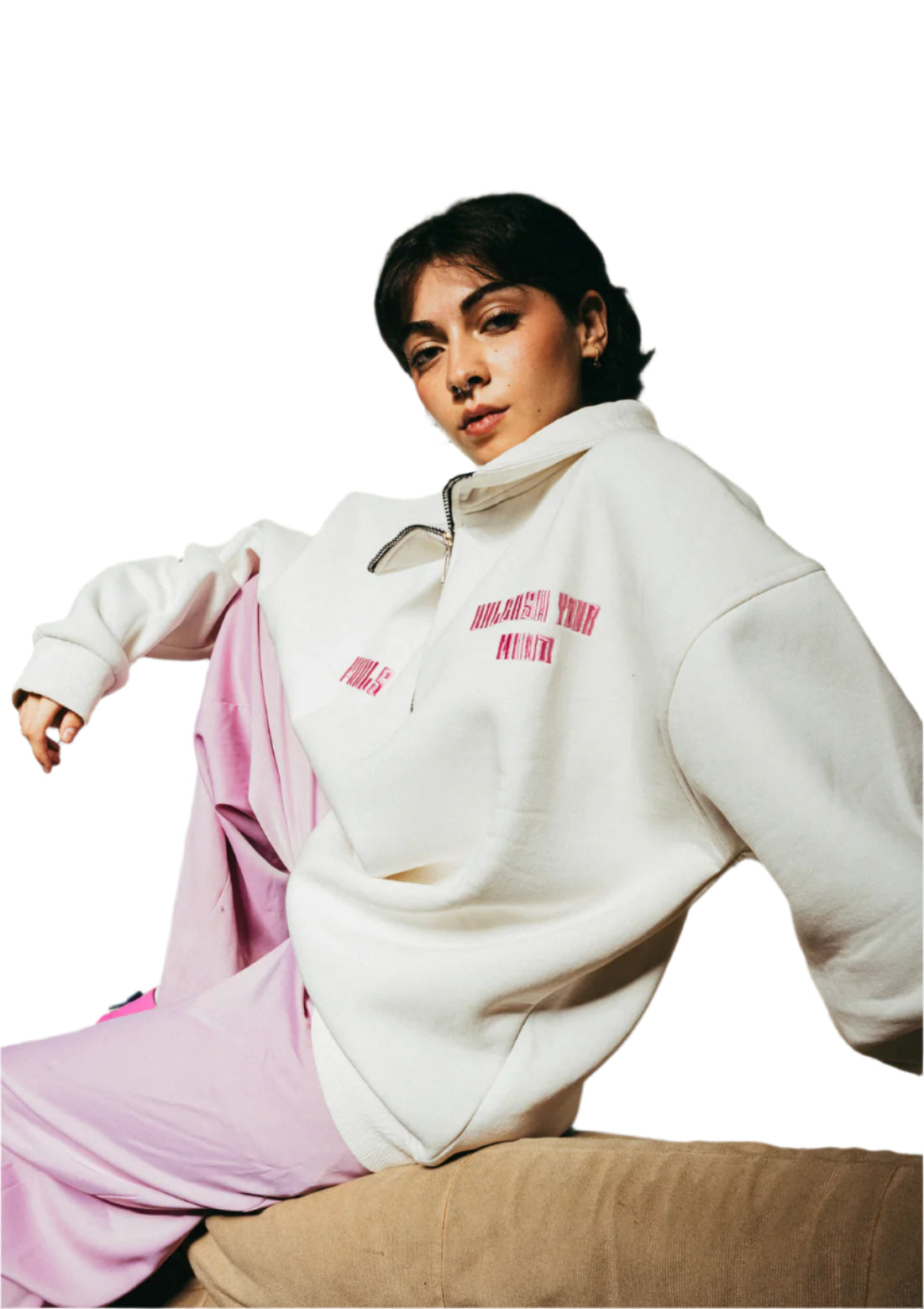 Offwhite quarterzip