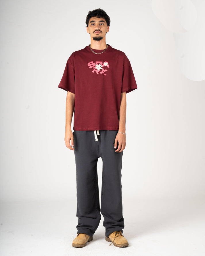 SPARX BURGUNDY TEE PRINTED