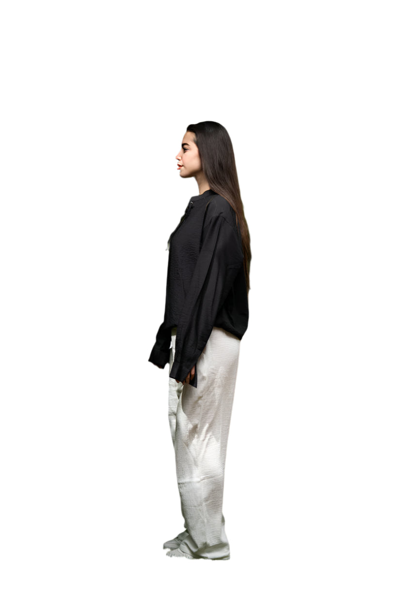 Oversized Long Sleeve Linen Shirt