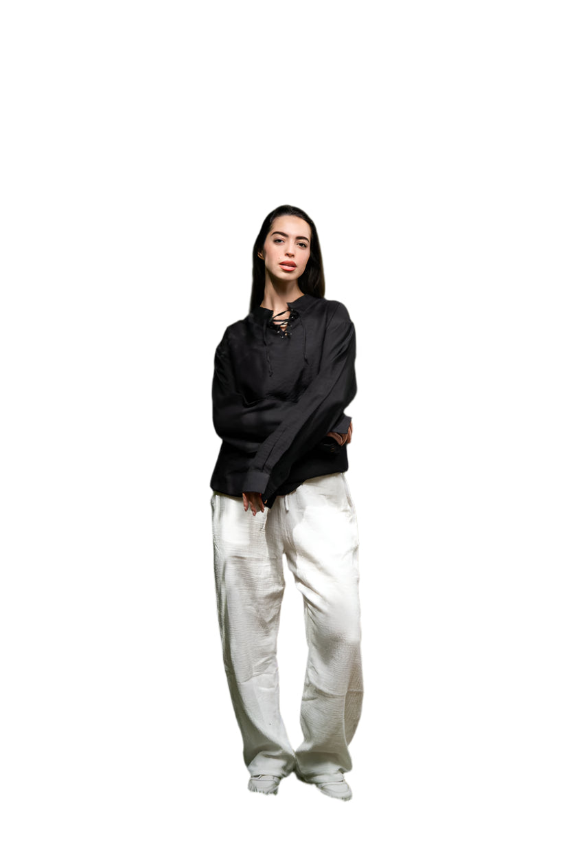 Oversized Long Sleeve Linen Shirt