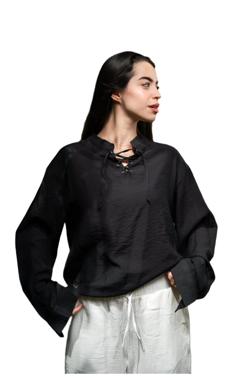 Oversized Long Sleeve Linen Shirt
