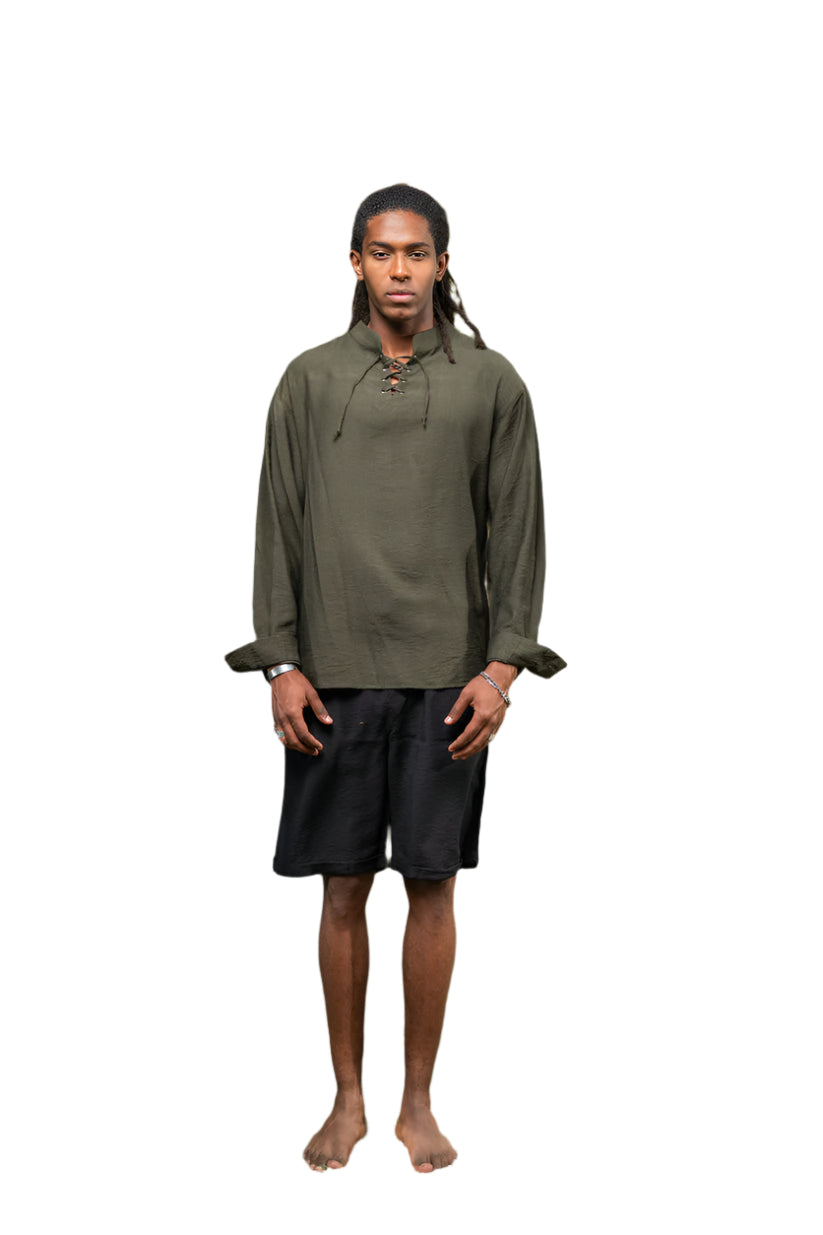 Oversized Long Sleeve Linen Shirt