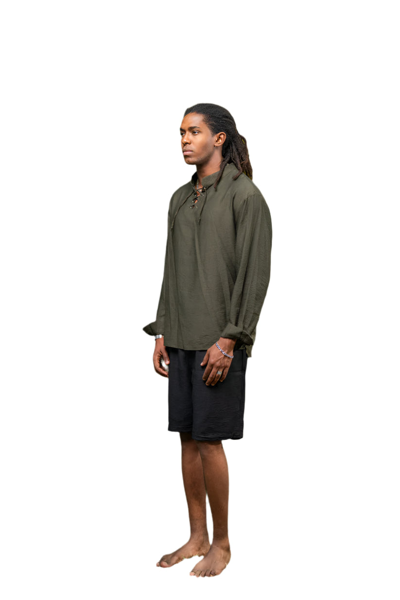 Oversized Long Sleeve Linen Shirt