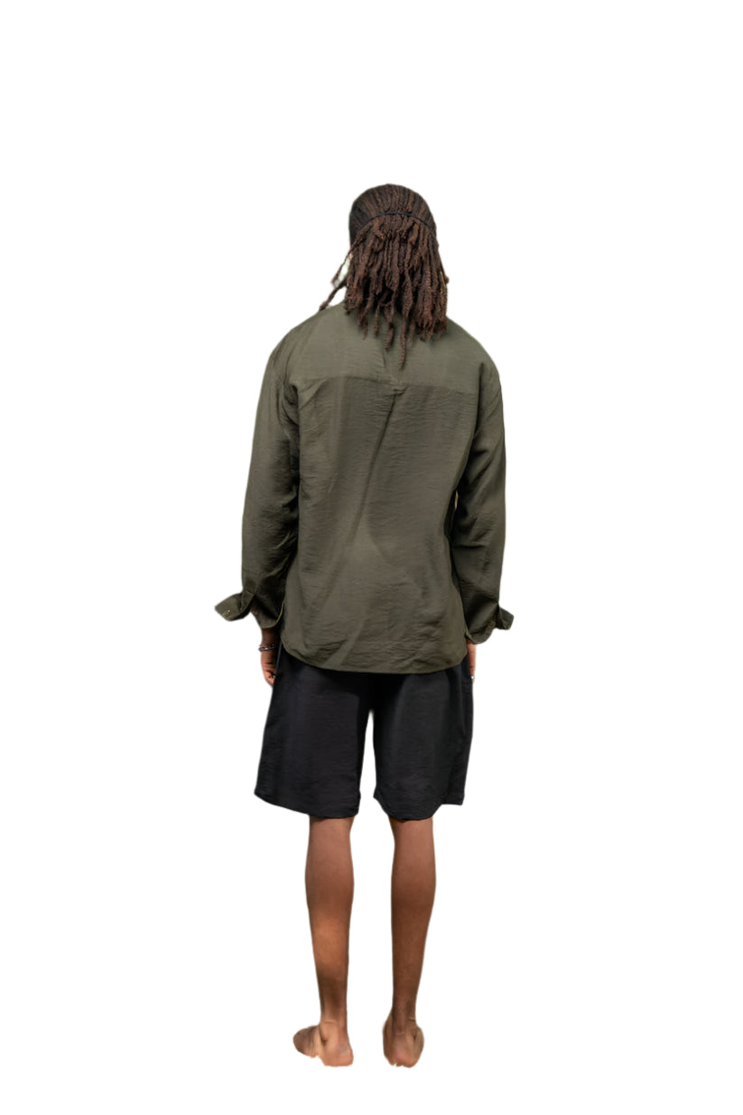 Oversized Long Sleeve Linen Shirt
