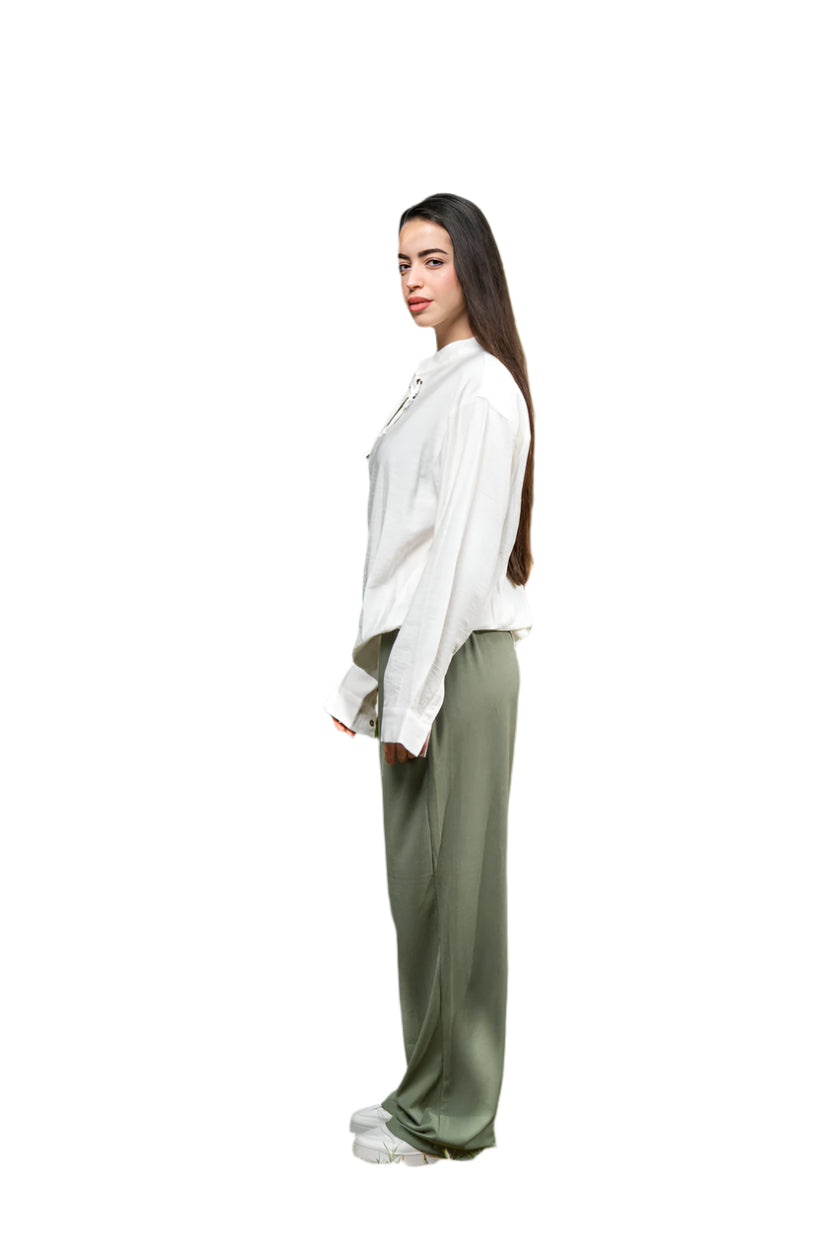 Oversized Long Sleeve Linen Shirt