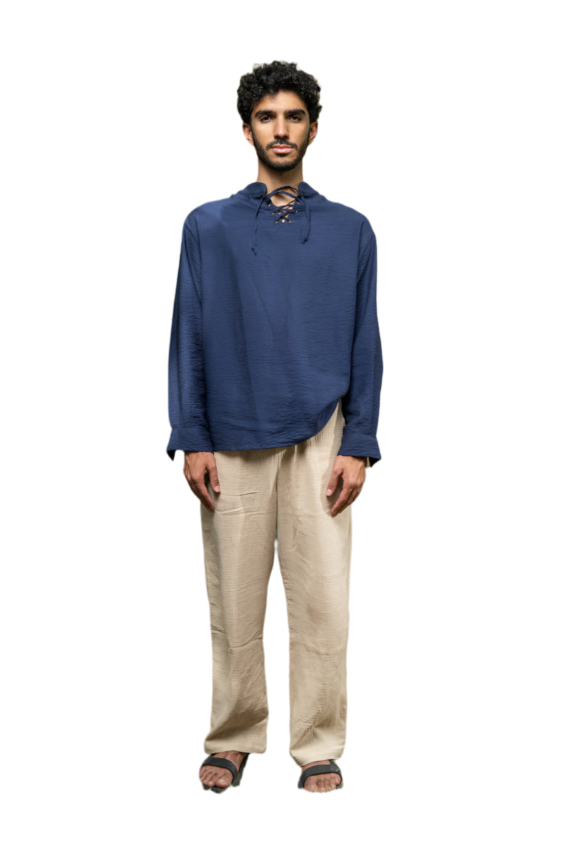 Oversized Long Sleeve Linen Shirt