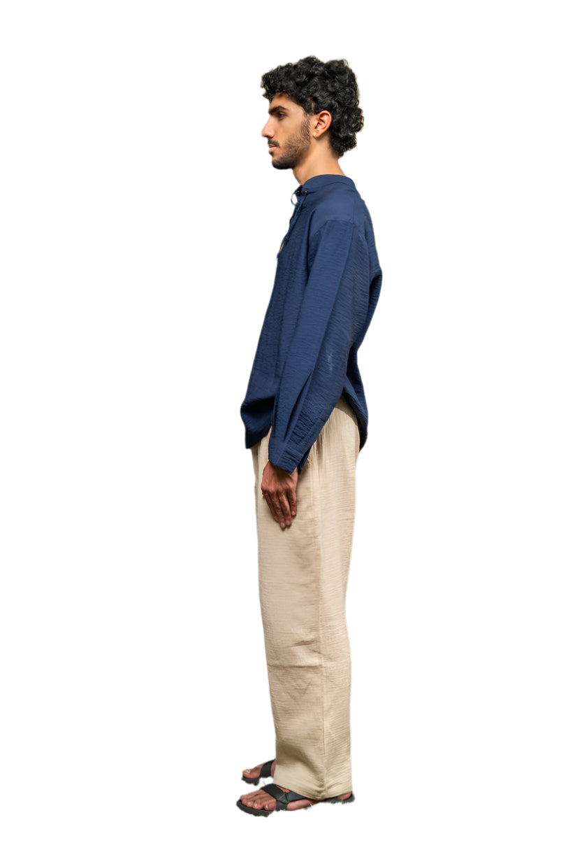 Oversized Long Sleeve Linen Shirt